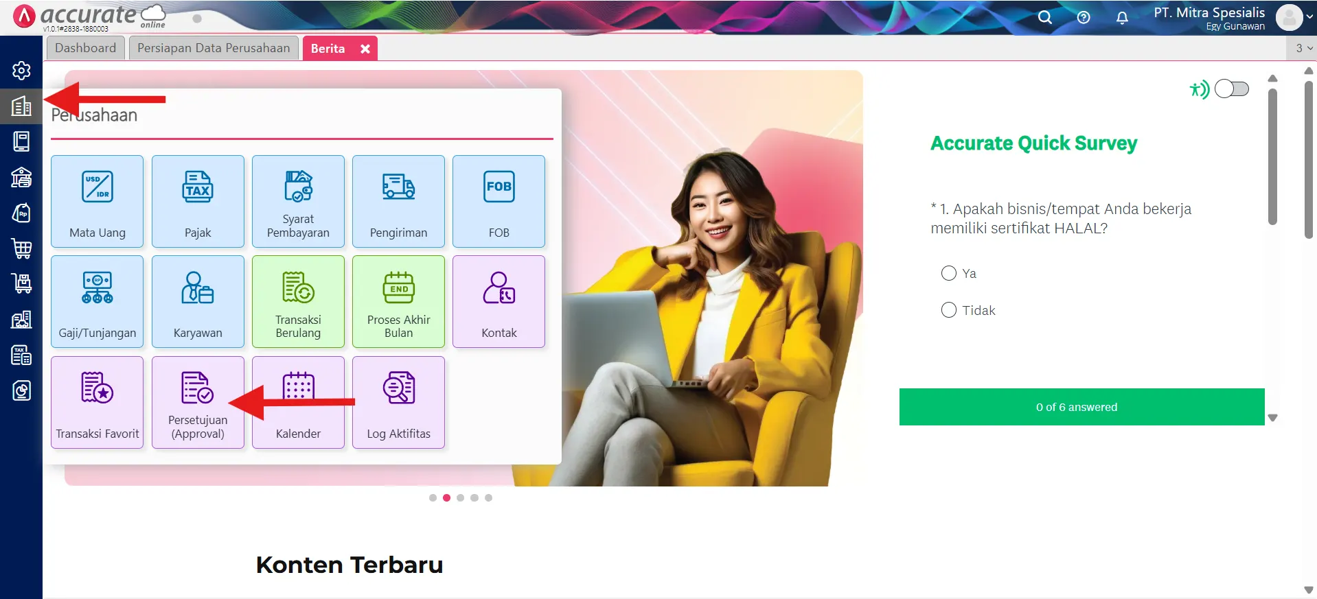 1 Melakukan Persetujuan(Approval) secara massal